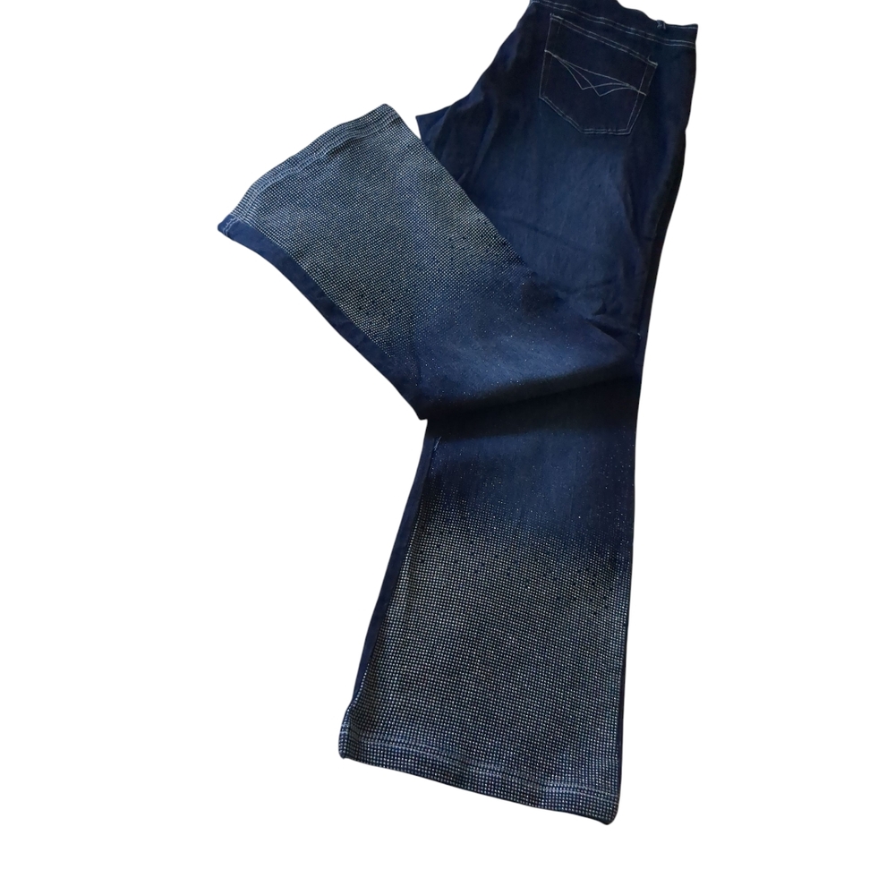 Revolt womens Jeans Blue Straight Wide Leg Size 22 Plus